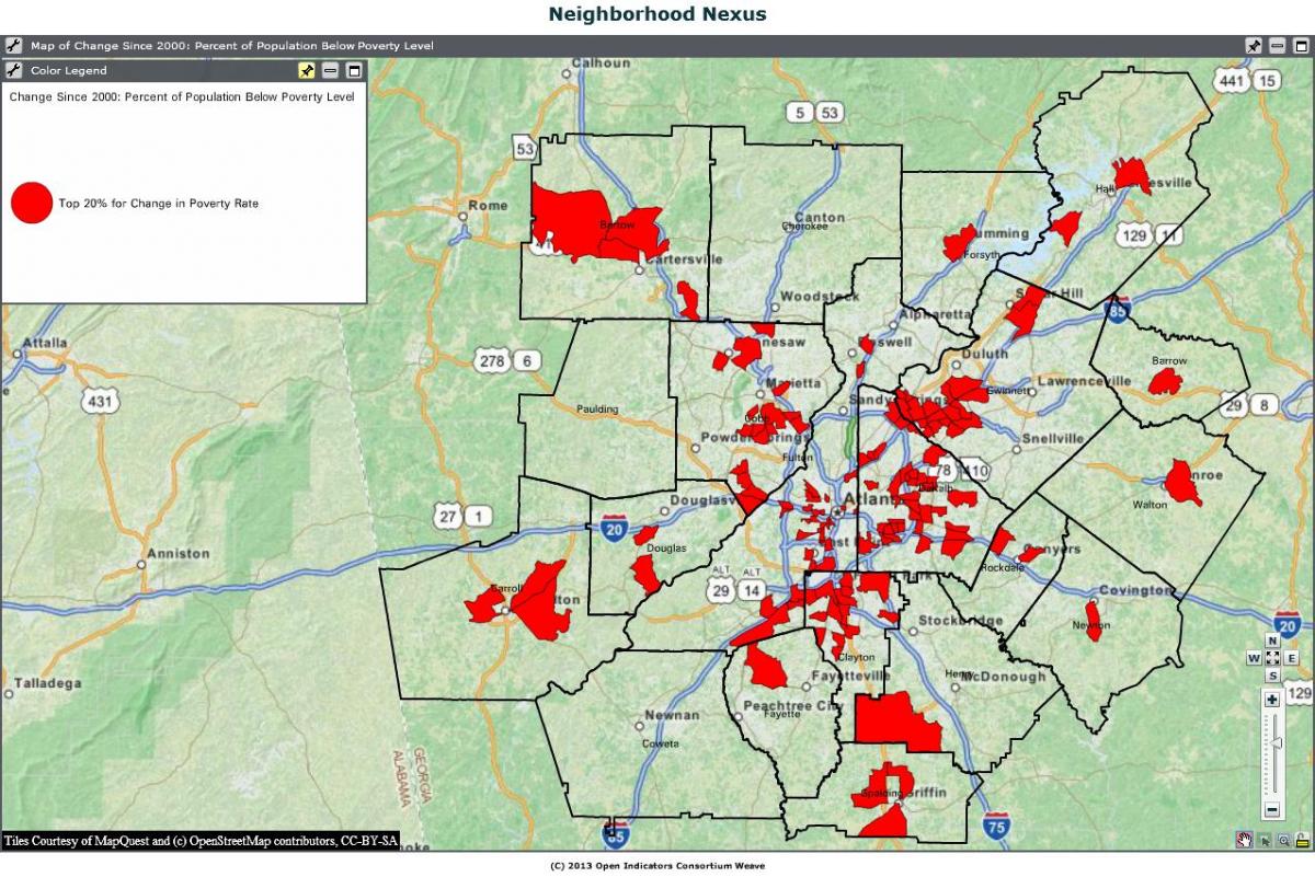 brottslighet karta Atlanta