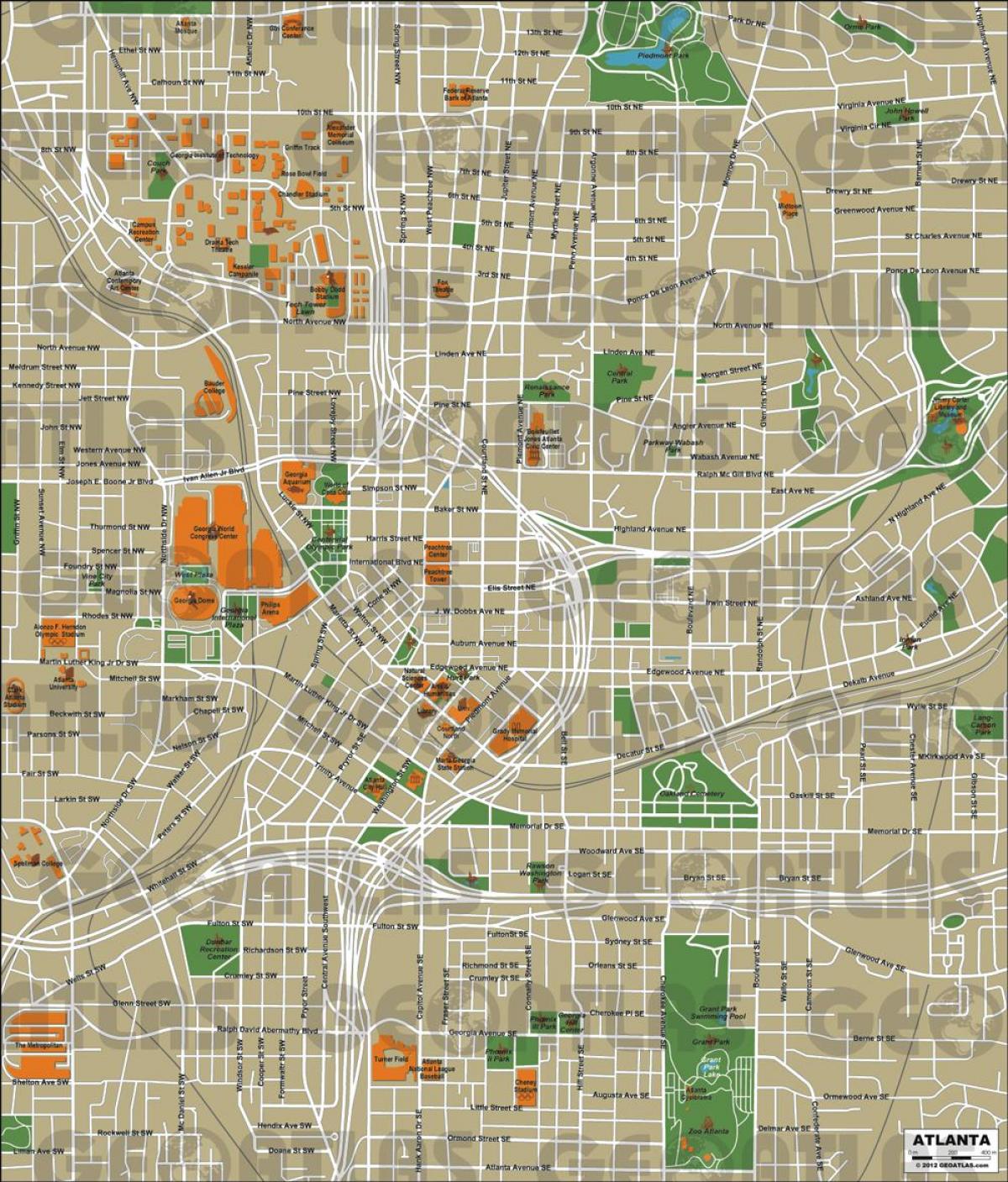 staden Atlanta karta