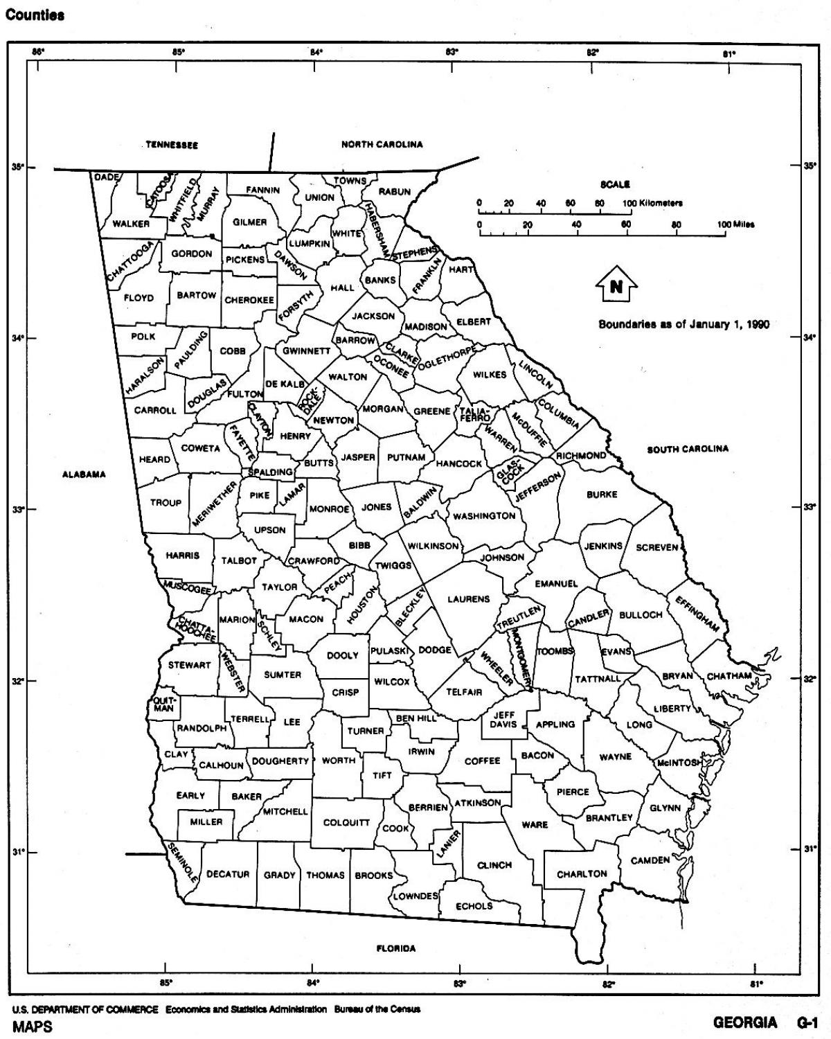 Georgia state karta