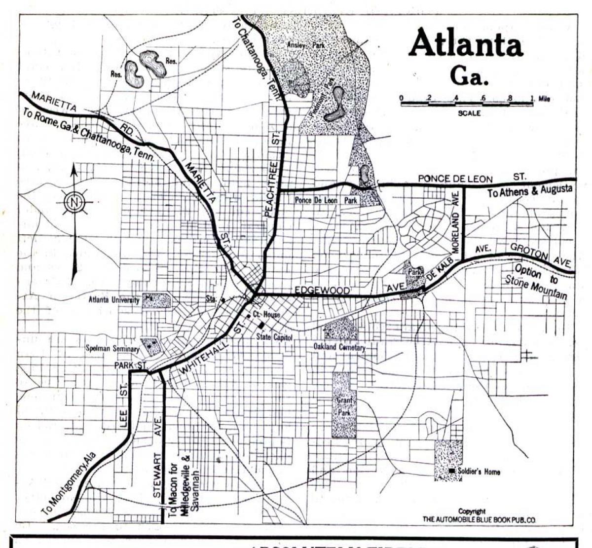karta över Atlanta, Georgia, usa