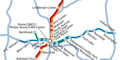 Karta över metro Atlanta