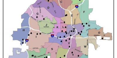Karta över Atlanta zon karta