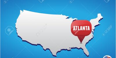 Atlanta i USA karta