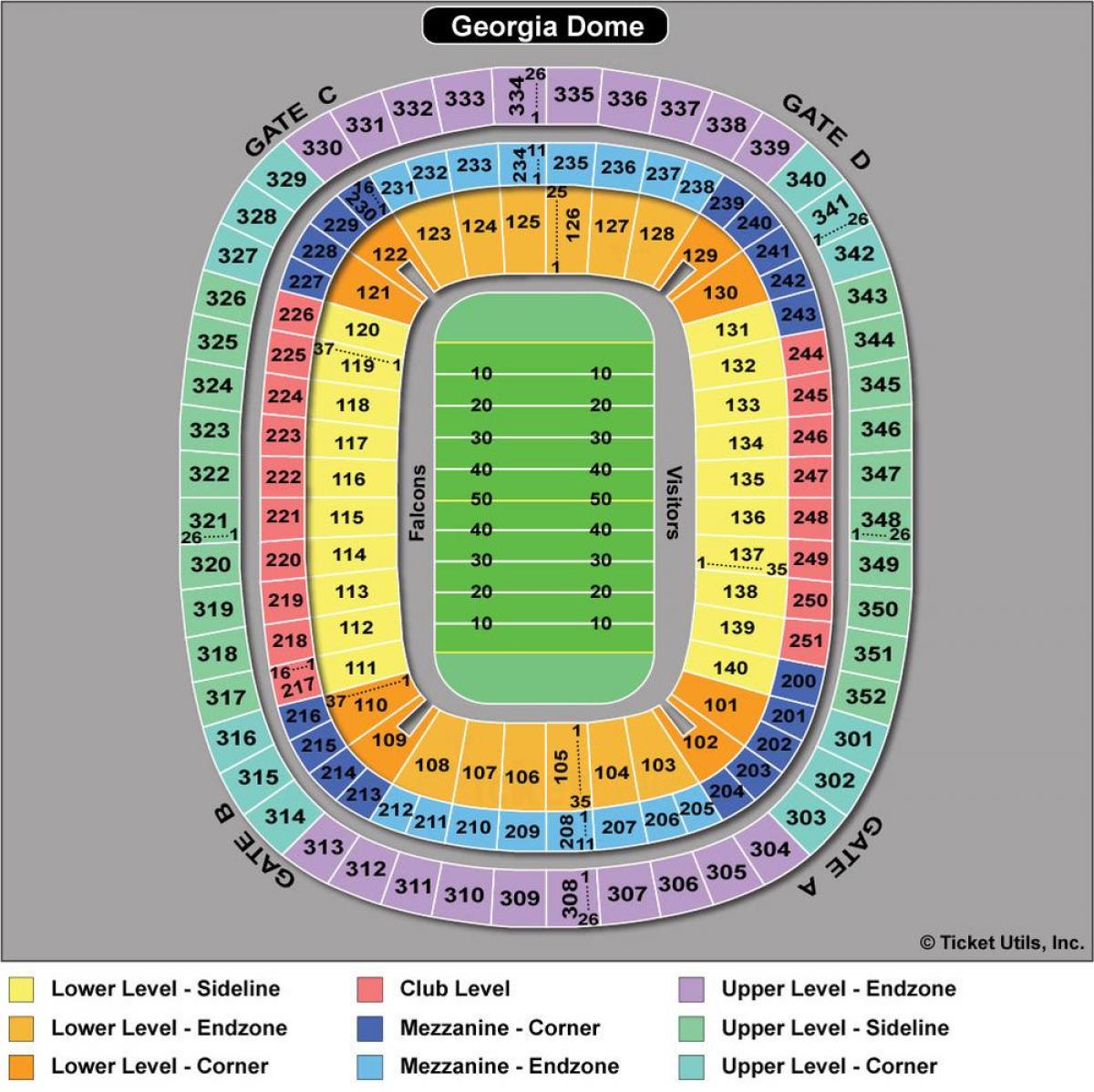 Atlanta Falcons-stadion karta