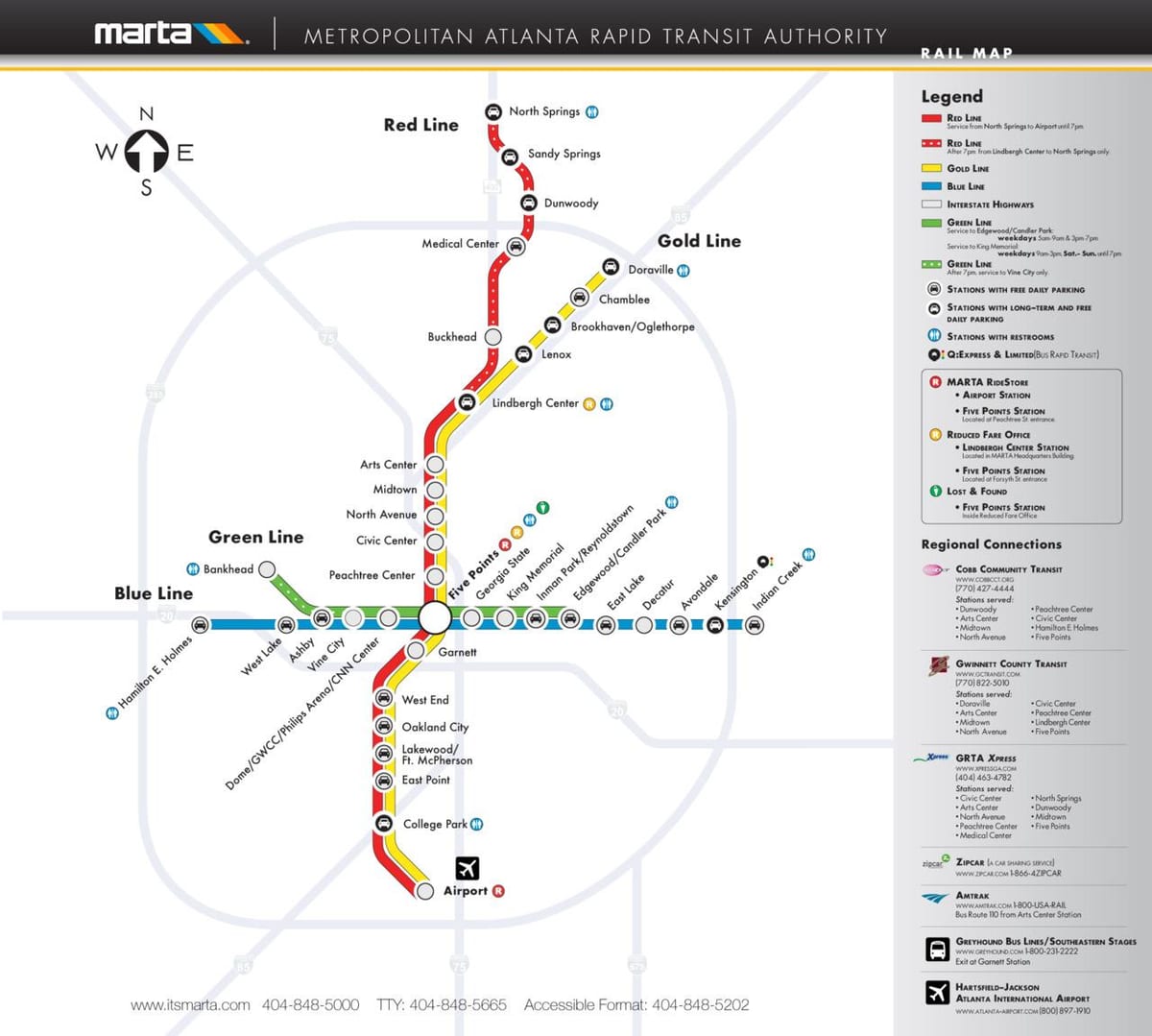 Atlanta tåg karta