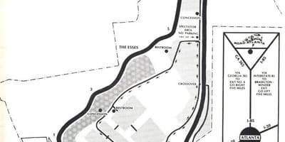 Karta över road Atlanta spår